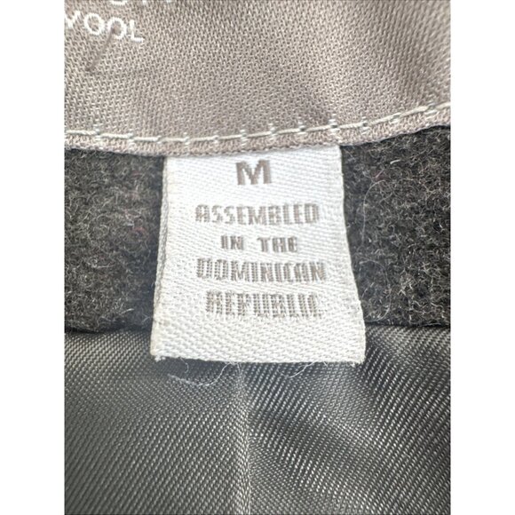 Croft Barrow Wool Peacoat Jacket Womens Medium Army Green Lined Winter Military - Picture 4 of 12